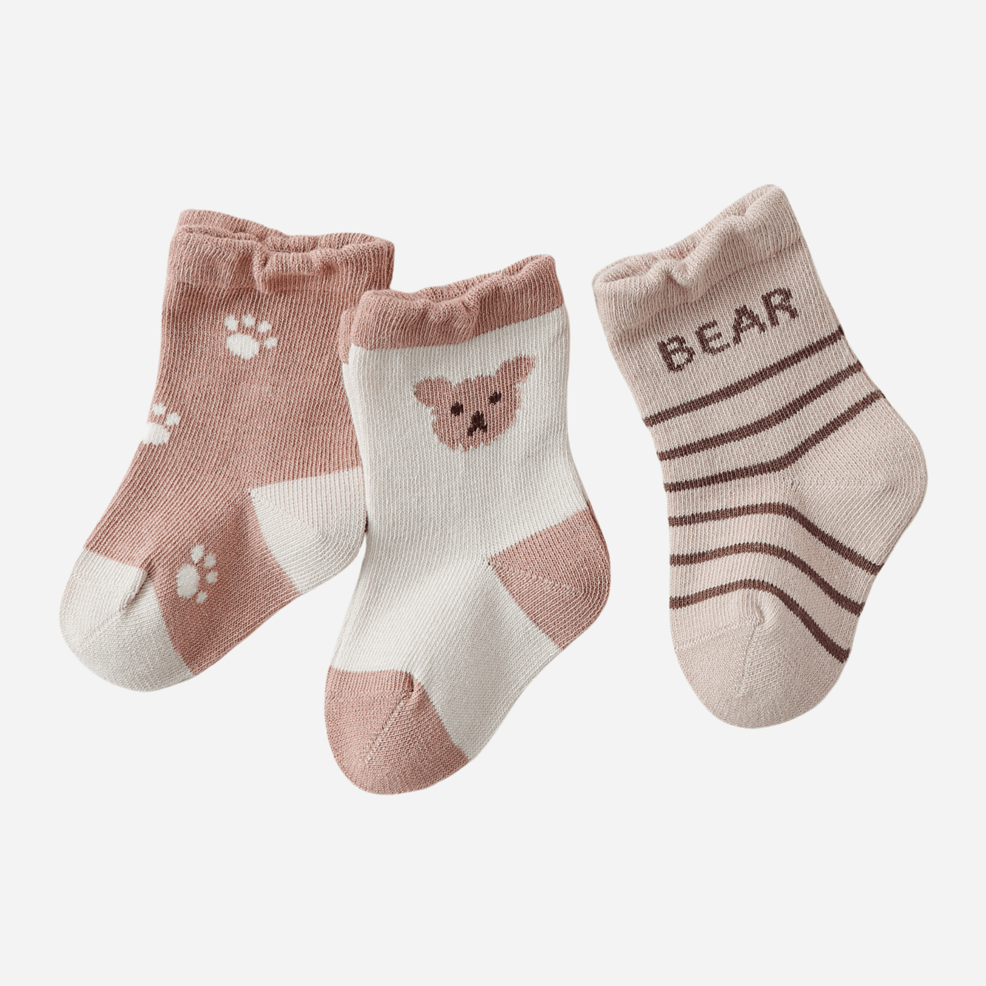 Babies The Bear Tracks Socks-3 pack - Weavasocks