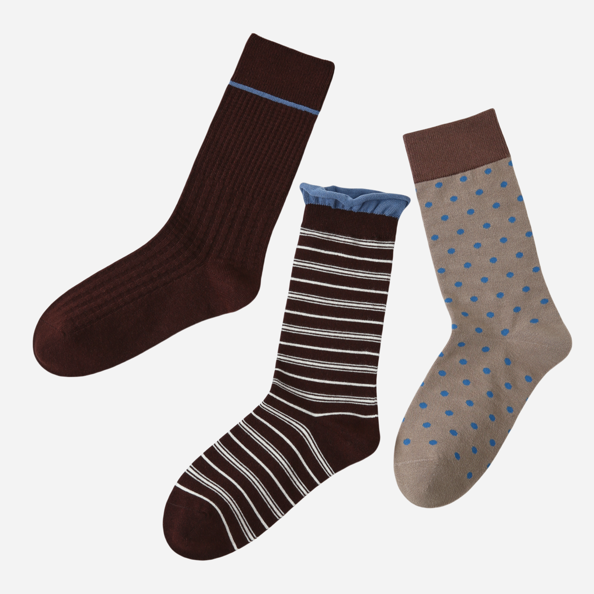 Women's Mocha & Cerulean Trio-3 Pack