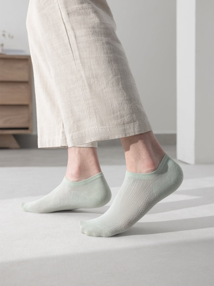 Men's Silk-Linen No-Show Socks-1 Pack