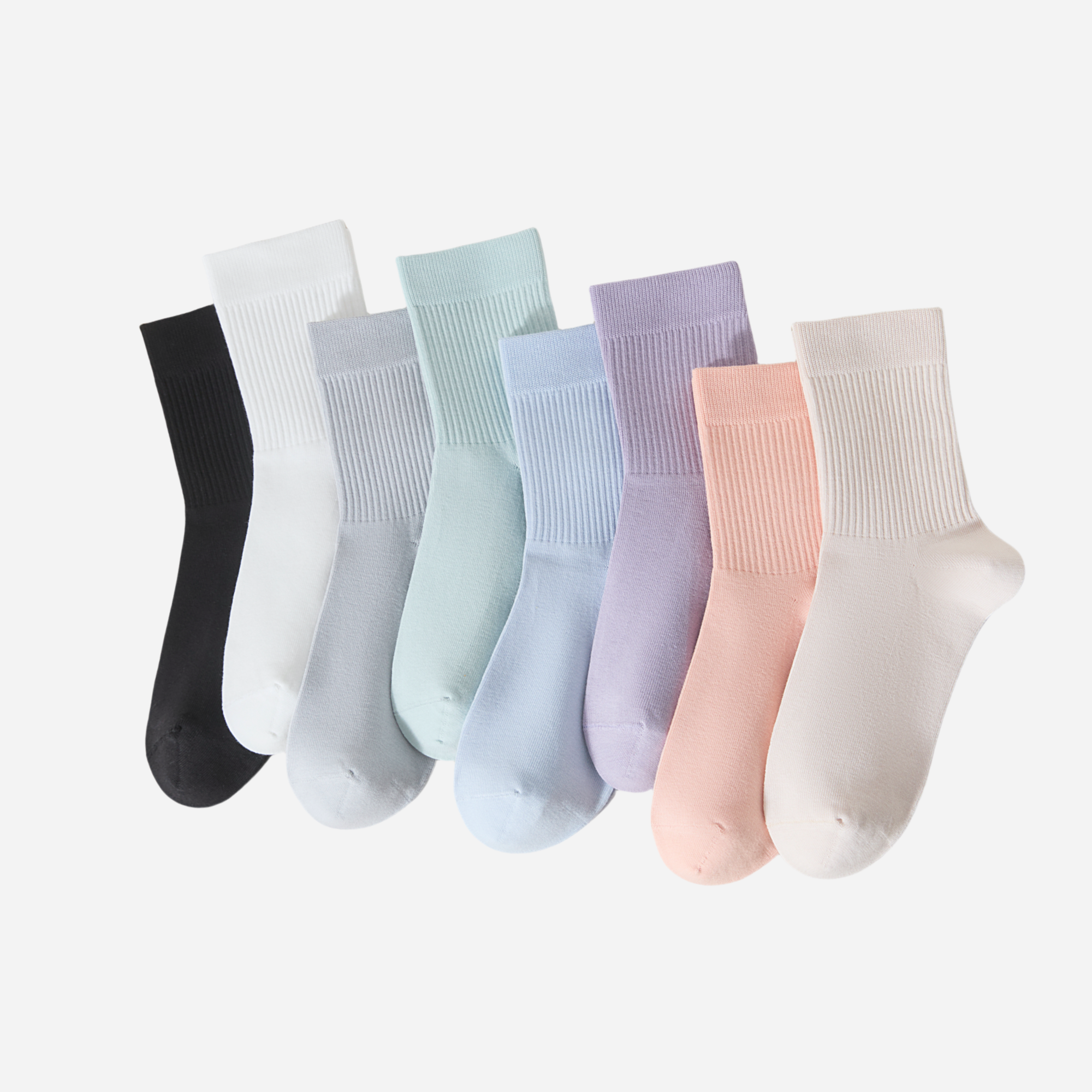 Women's Fresh Rib Crew Socks-5 Pack