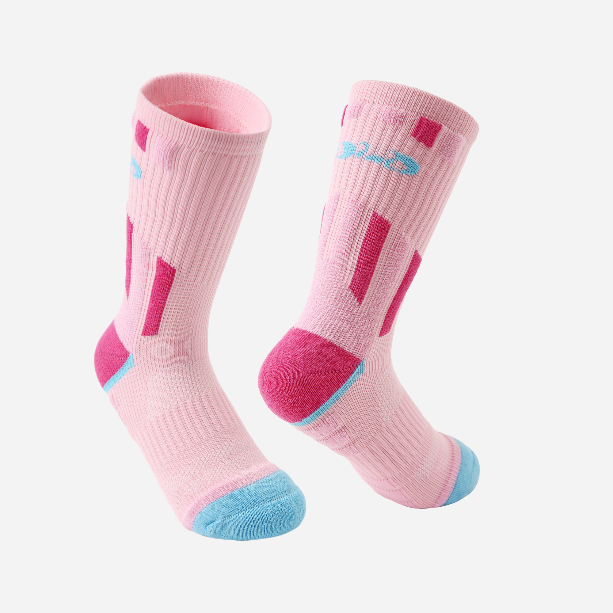 Women's Performance Athletic Crew Socks-Pink-1 Pack