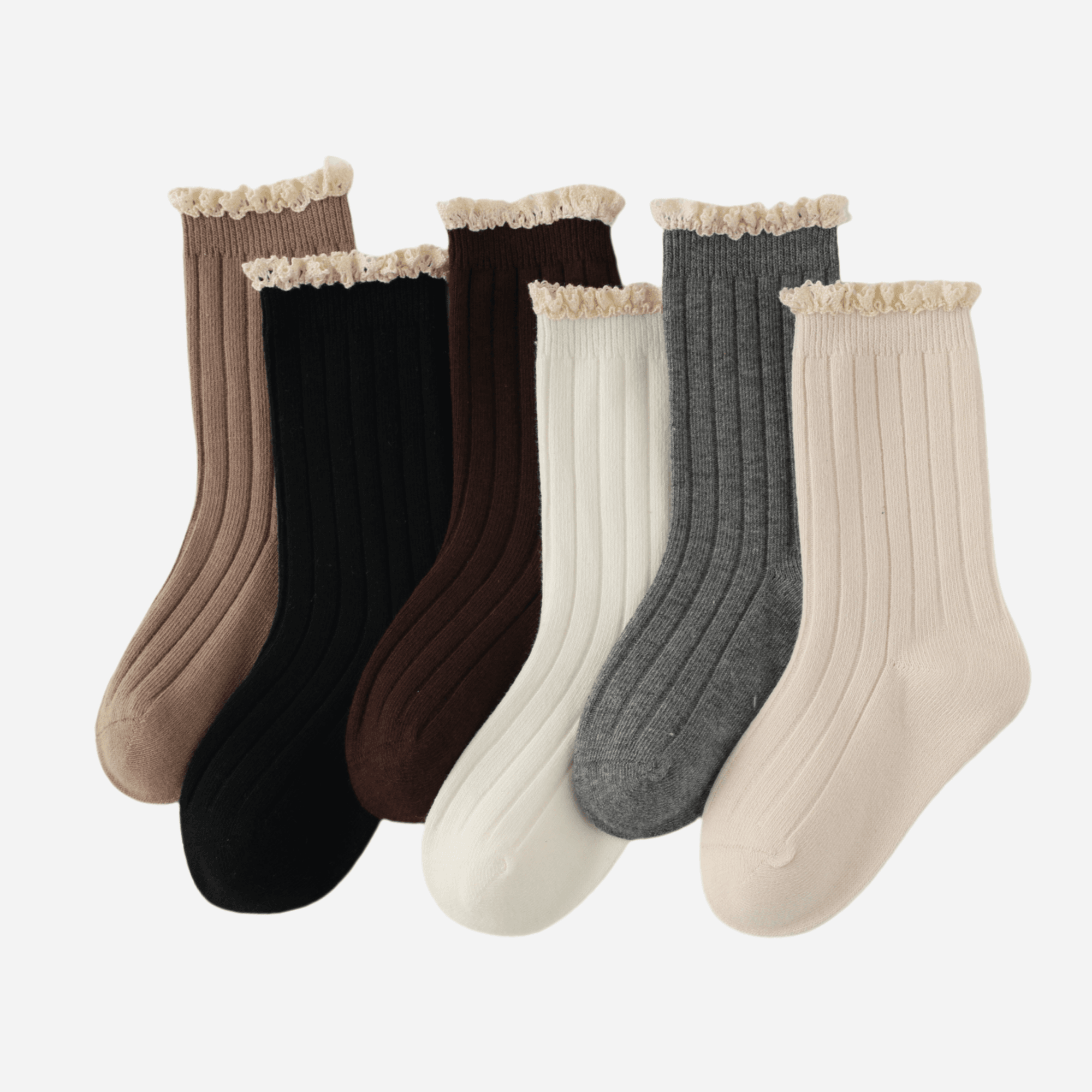 Kid's The Vintage Lace Crew Socks-4 pack - Weavasocks