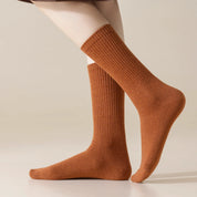 Women's 95% Cotton Heathered Long Crew Socks
