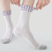 Women's Metallic Shimmer Mesh Crew Socks (3-Pack) - sock set showing breathable mesh comfort