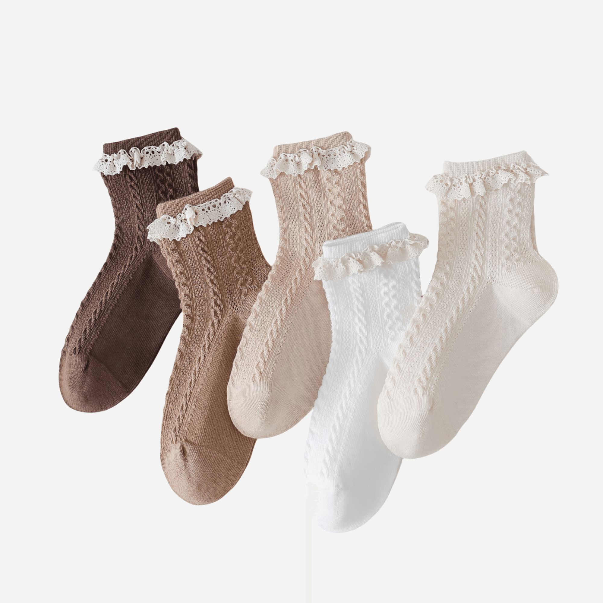 Babies The Cable-Knit Lace Socks-4 pack - Weavasocks