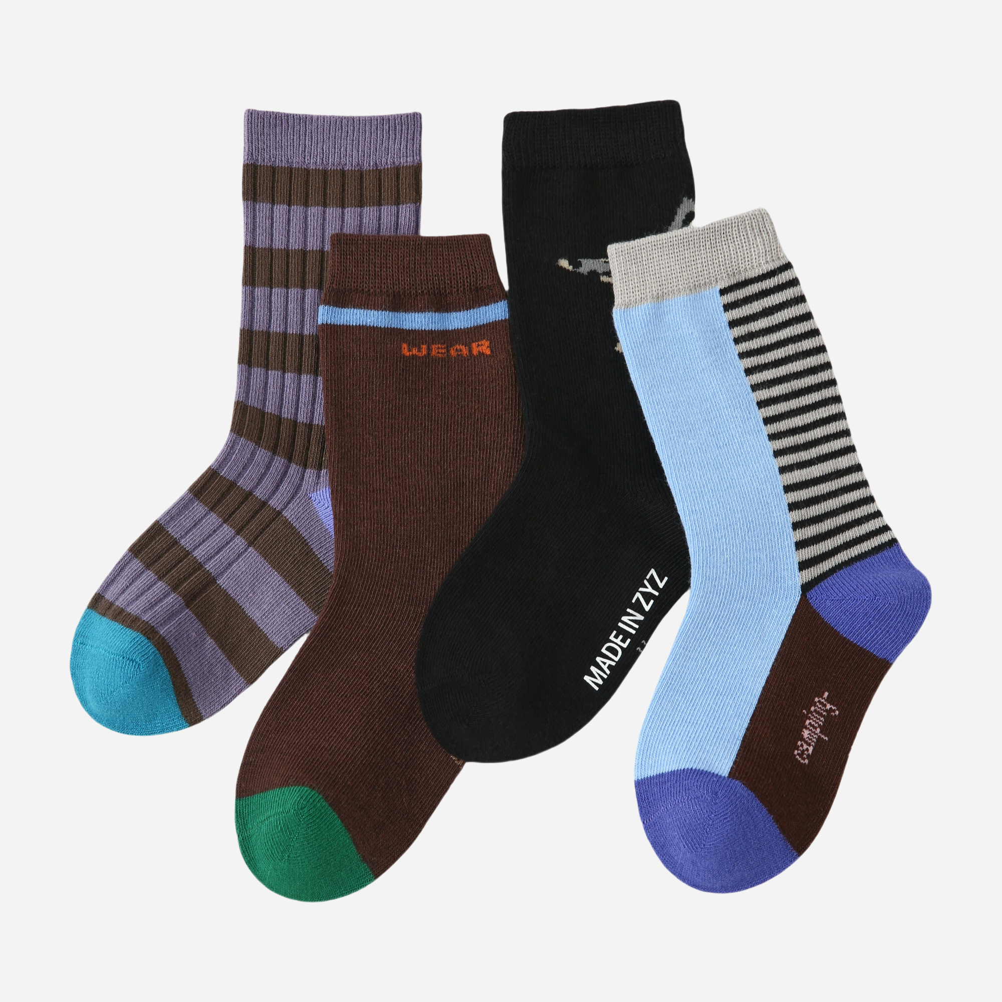 Kids' Compass Star Ribbed Sock-4 Pack