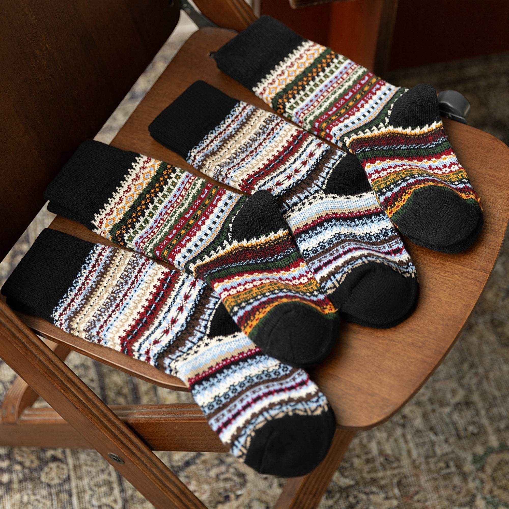 Men's Heritage Fair Isle Socks-3 Pack - Weavasocks