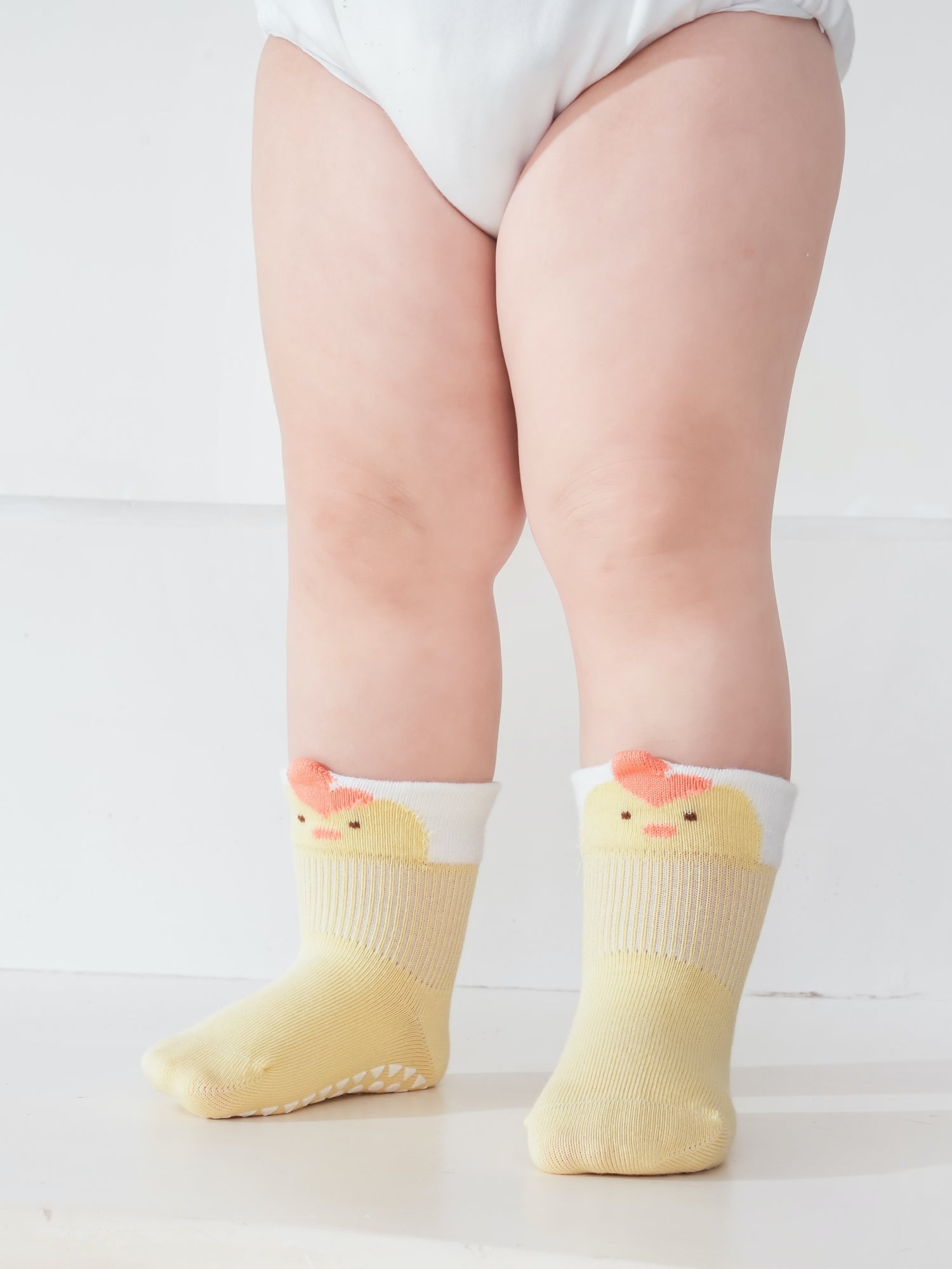 Babies' Pop-Out Pattern Grip Socks-3 Pack