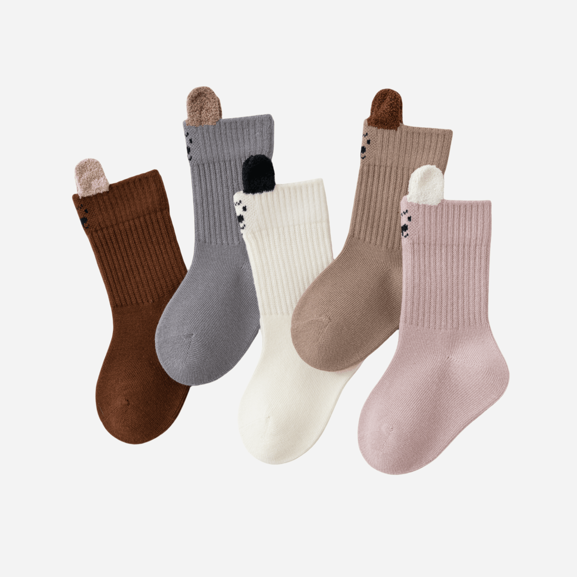 Babies Bouclé Bear Socks-4 Pack - Weavasocks