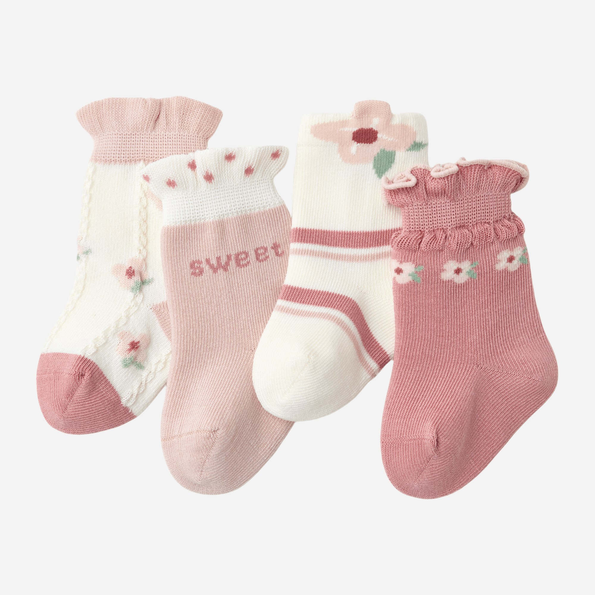 Babies The Sweet Pea Socks-4 pack - Weavasocks
