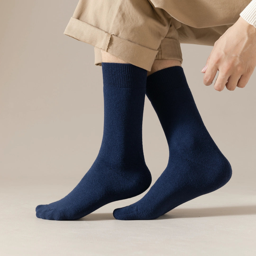Men's 92% Cotton Terry Thermal Crew Socks
