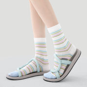 Women's Lurex Shimmer Mesh Crew Socks (3-Pack) - sock set showing breathable mesh comfort