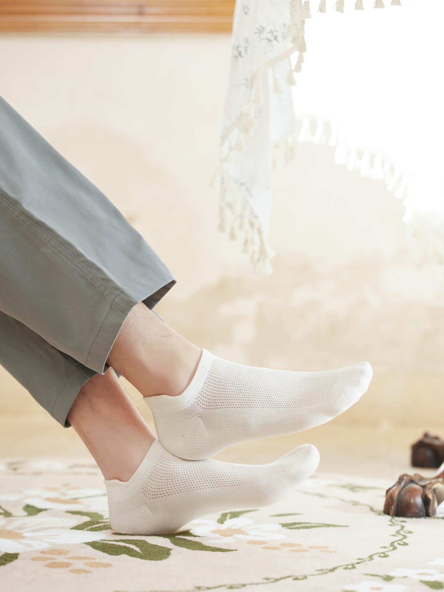 Men's Cotton Invisible Ankle Socks-1 Pack