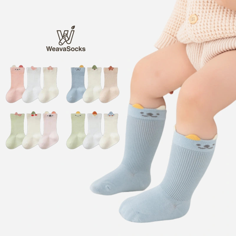 Babies Peekaboo Tab Socks-3 Pairs