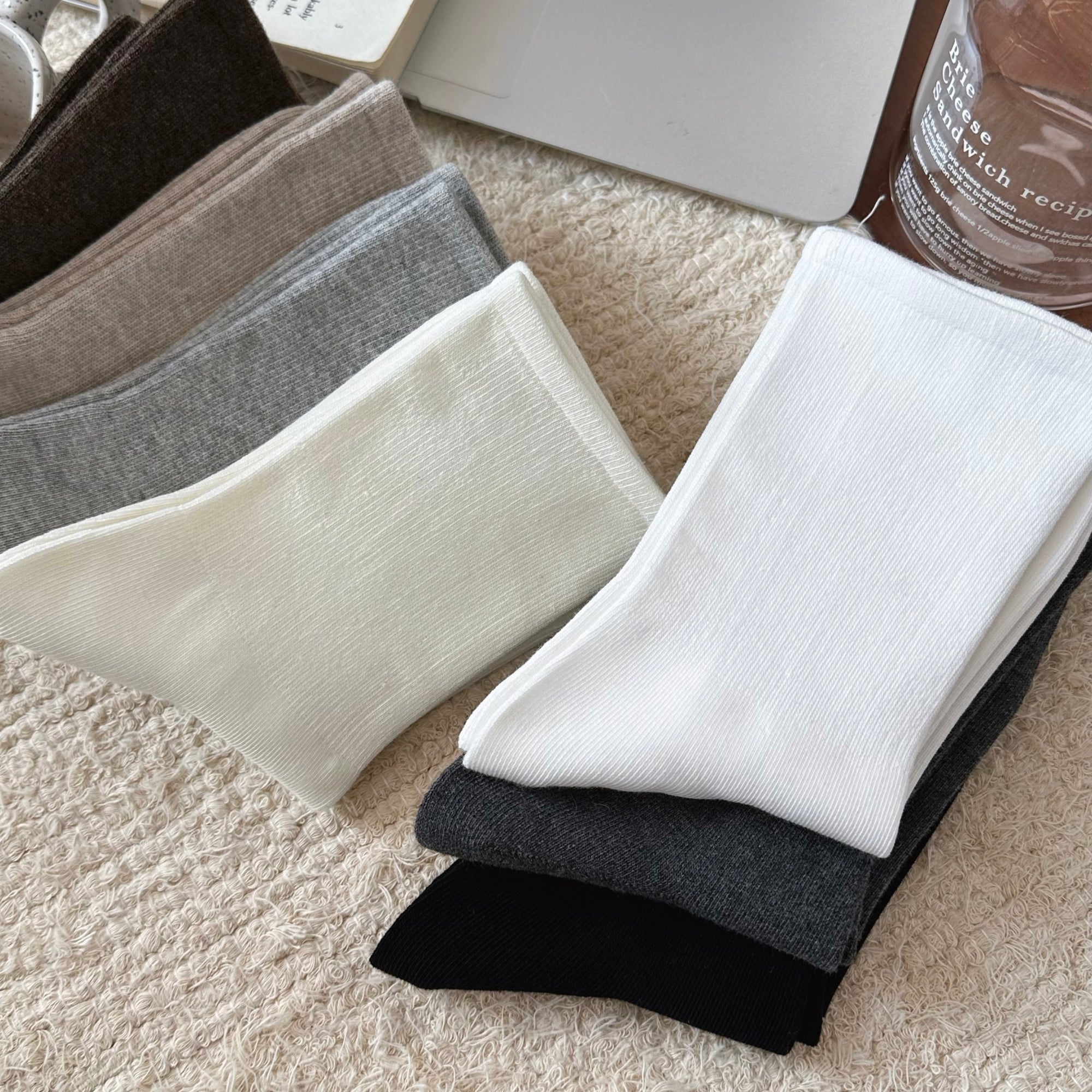 Women's Soft Cotton Crew Socks - Single Pair