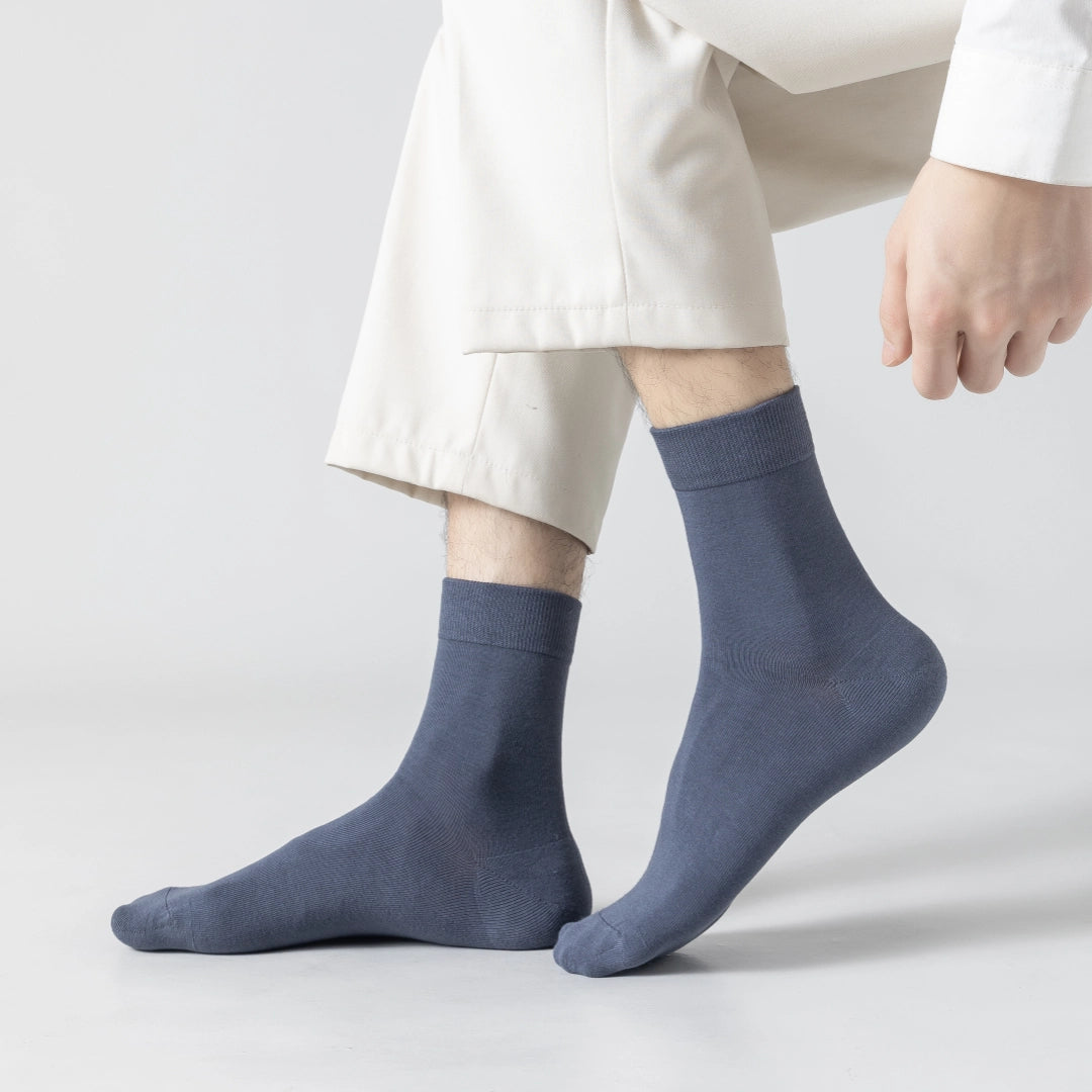 Men's 98% Premium Cotton Business Crew Socks