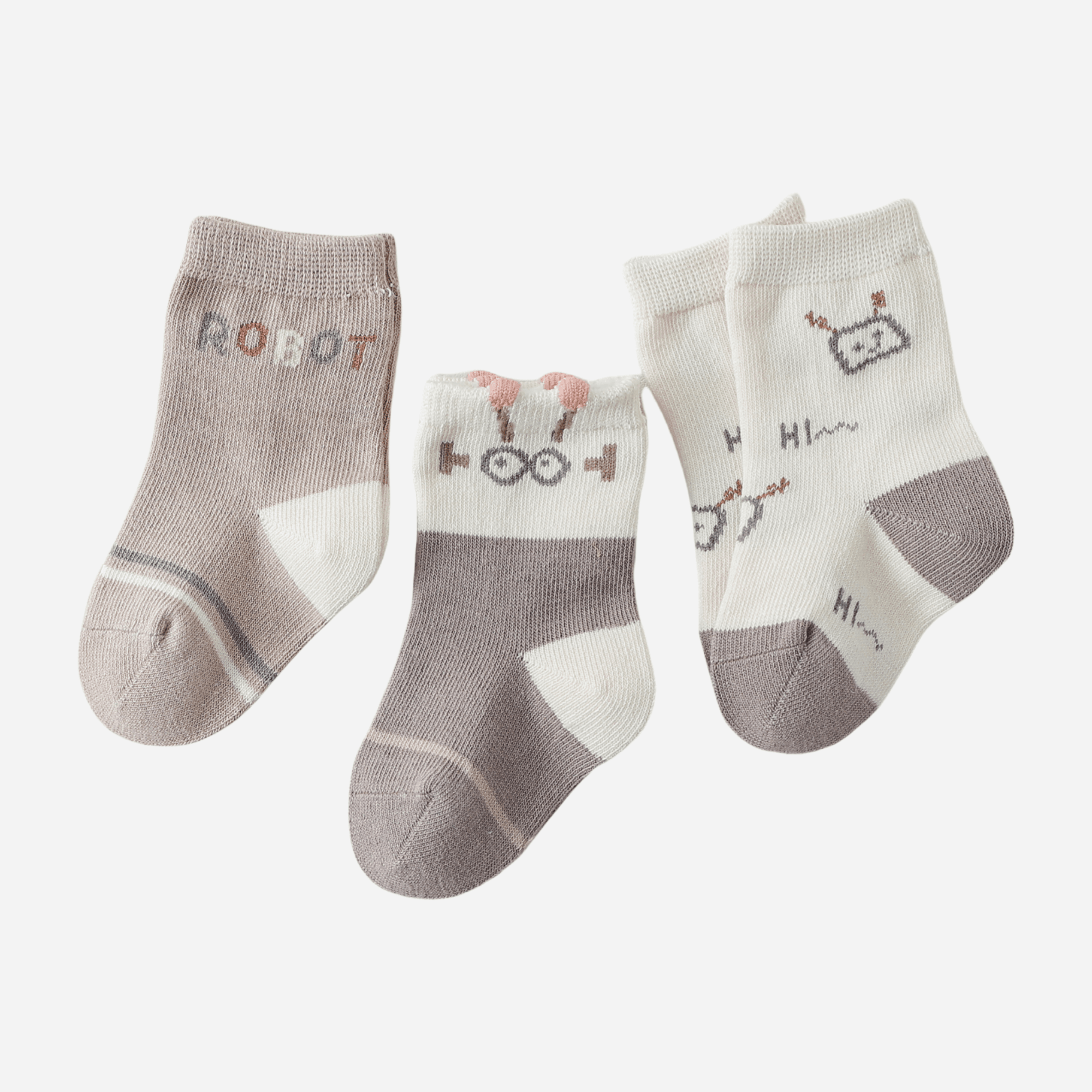 Babies The Beep Boop Socks-3 pack - Weavasocks