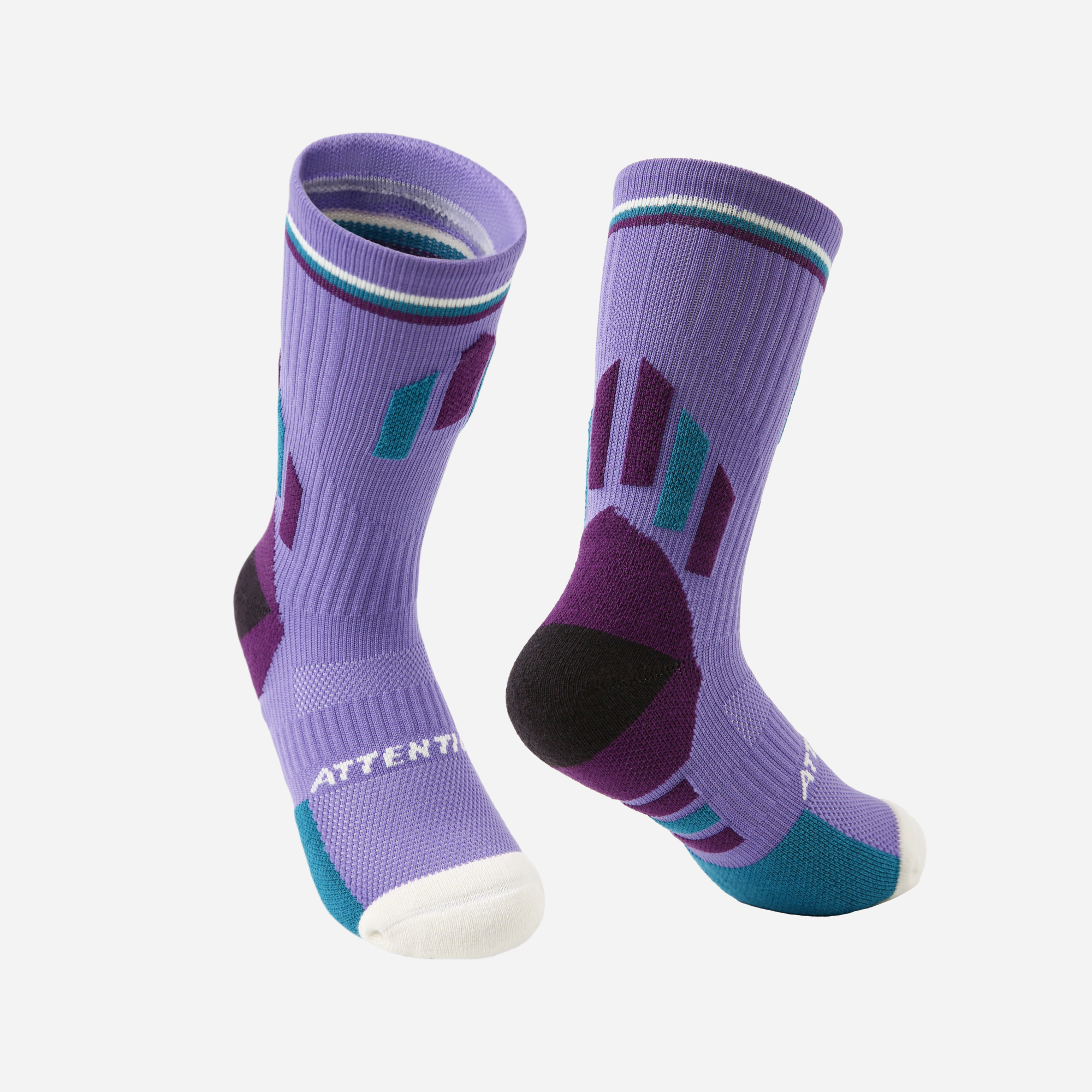 Women's Performance Athletic Crew Socks-Lavender-1 Pack
