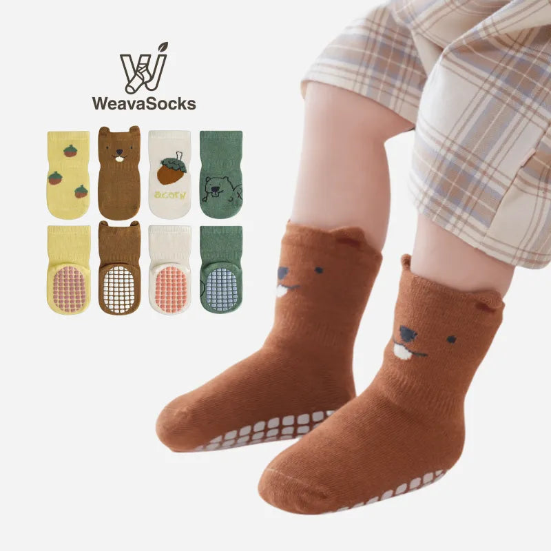 Babies Little Critter Grip Socks-4 Pairs