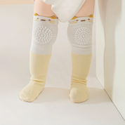 Baby’s Cartoon Knee-Pad Protection & Dual Grip Socks 3-Pack