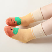 Baby’s Happy Harvest & Persimmon Cotton Crew Socks 4-Pack
