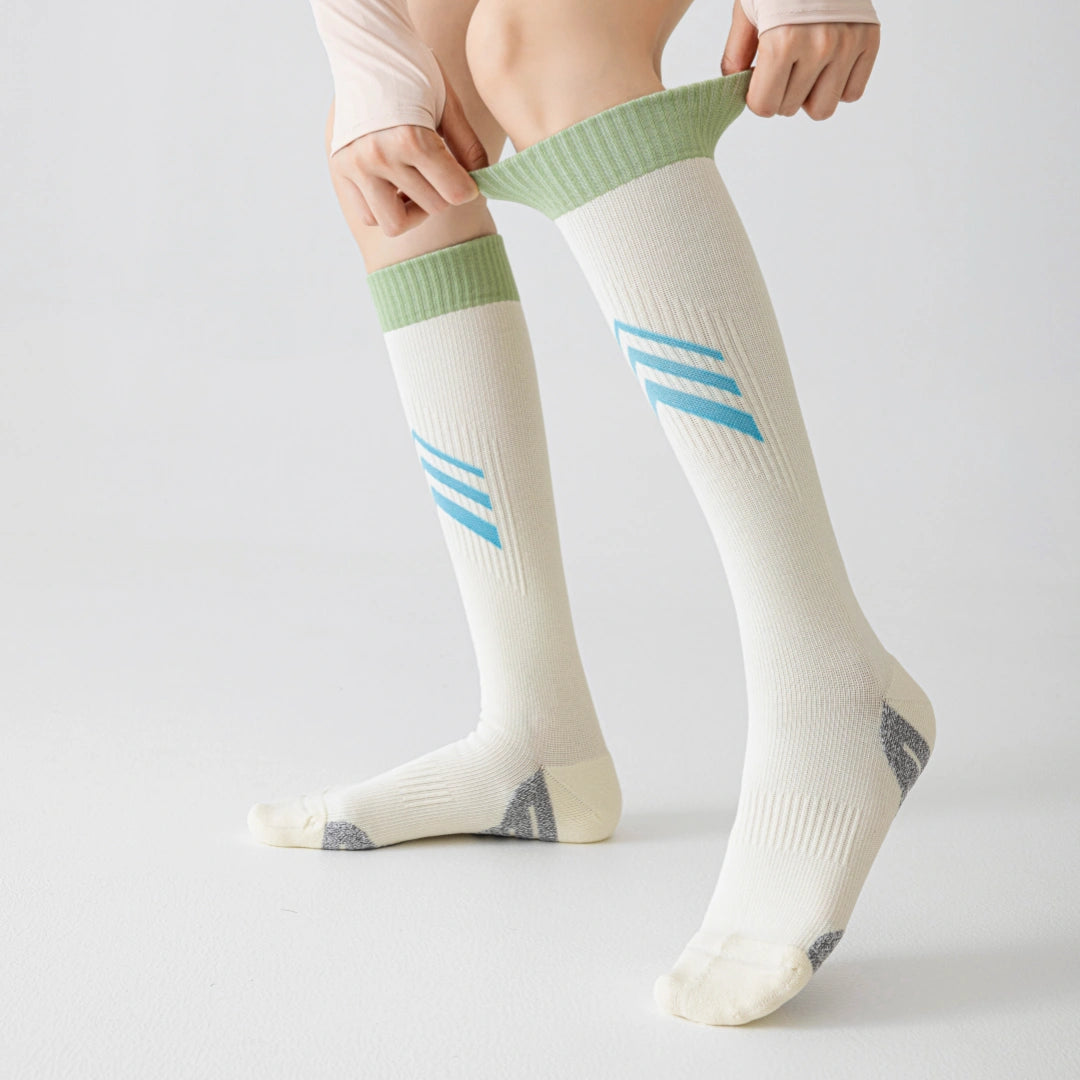 Women's Knee-High High-Compression Cycling Socks