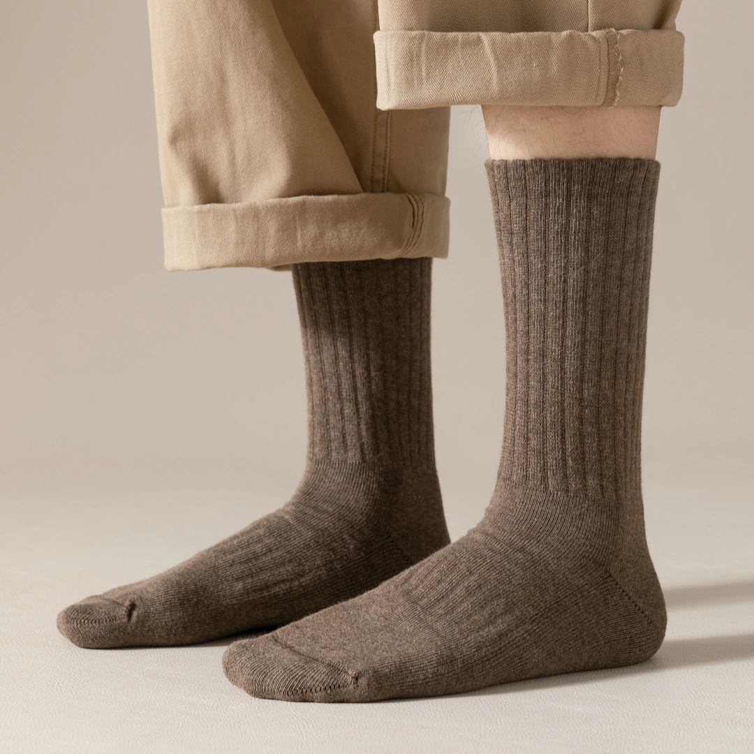 Men's 92% Premium Cotton Terry Cushion Sport Socks - product photo showing cushioned comfort
