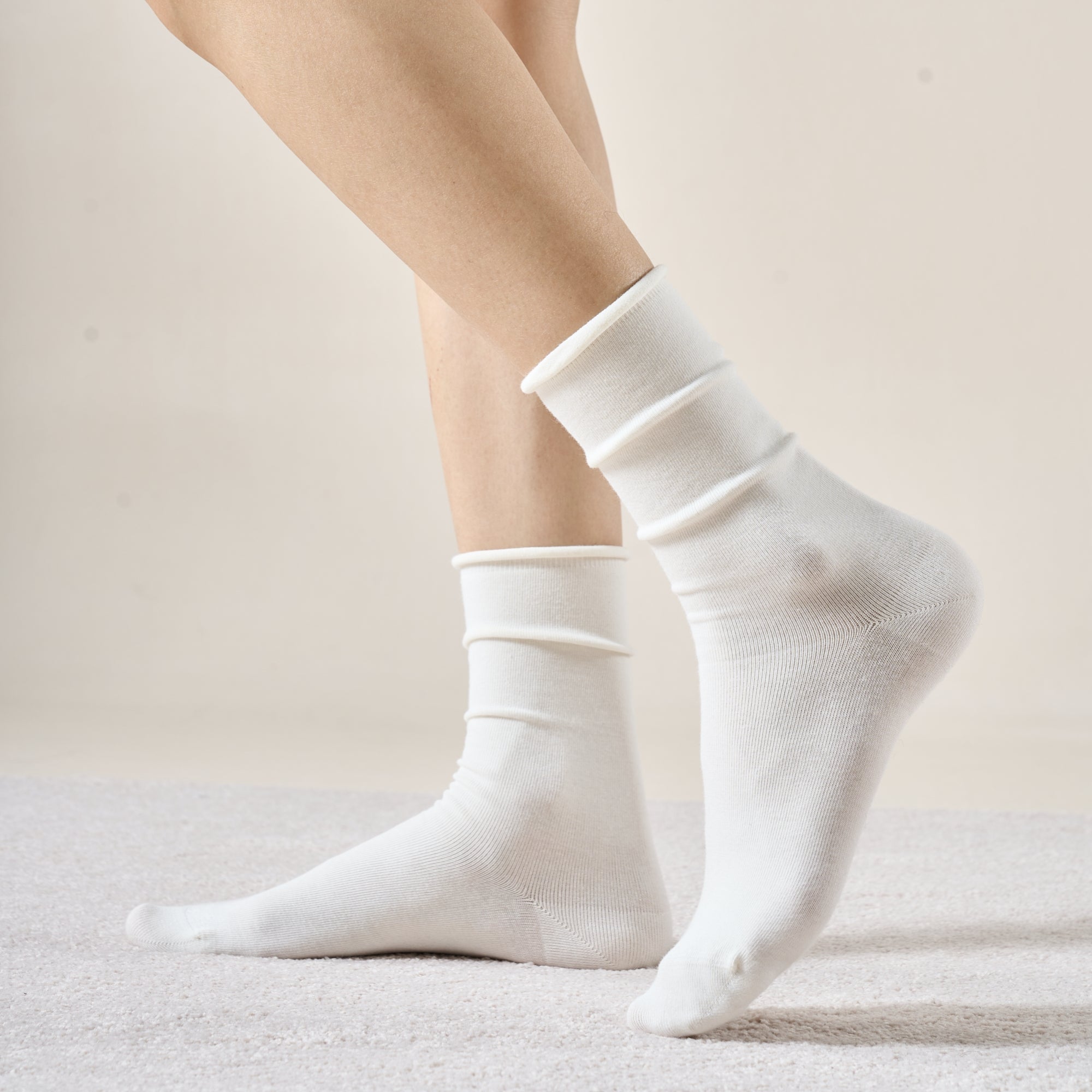 Women's Cloud-Soft Cotton Slouch Socks - Single Pair