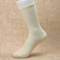 Women's 98% Cotton Ribbed 7.5" Crew Socks - detail photo showing soft cotton-rich comfort