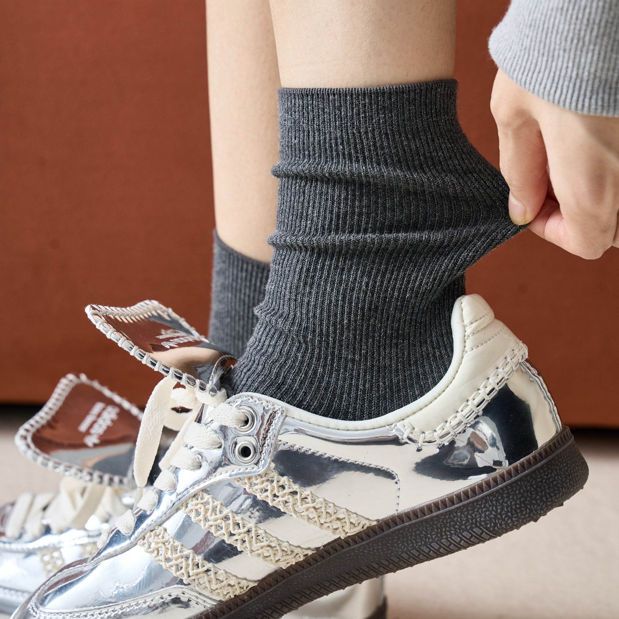 Women's Perfect Scrunch Ribbed Crew Socks - Single Pair