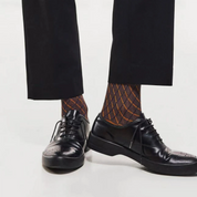 Men's Luxury 100S Mercerized Cotton Argyle Business Socks - product photo showing soft cotton comfort