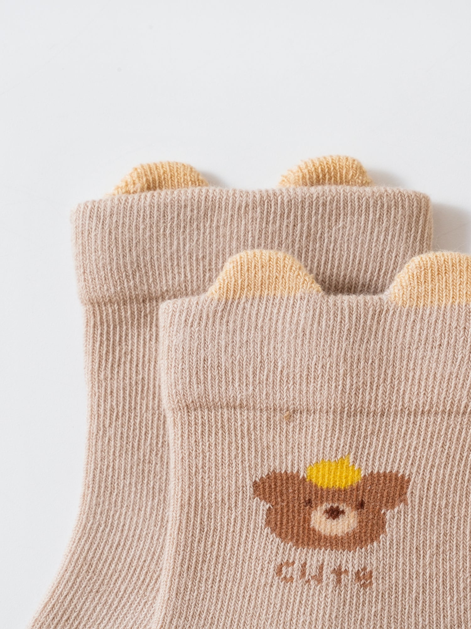 Babies' Non-Slip Ribbed Crew Socks-3 Pack