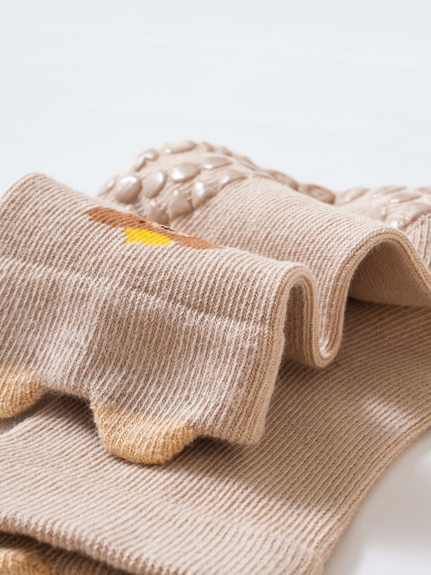 Babies' Non-Slip Ribbed Crew Socks-3 Pack