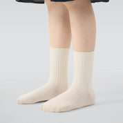 Kid's Classic Solid Color Ribbed Socks A - 5 Pairs - Weavasocks