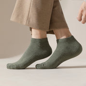 Men's 92% Cotton Terry Cushion Low Cut Socks - product photo showing cushioned comfort