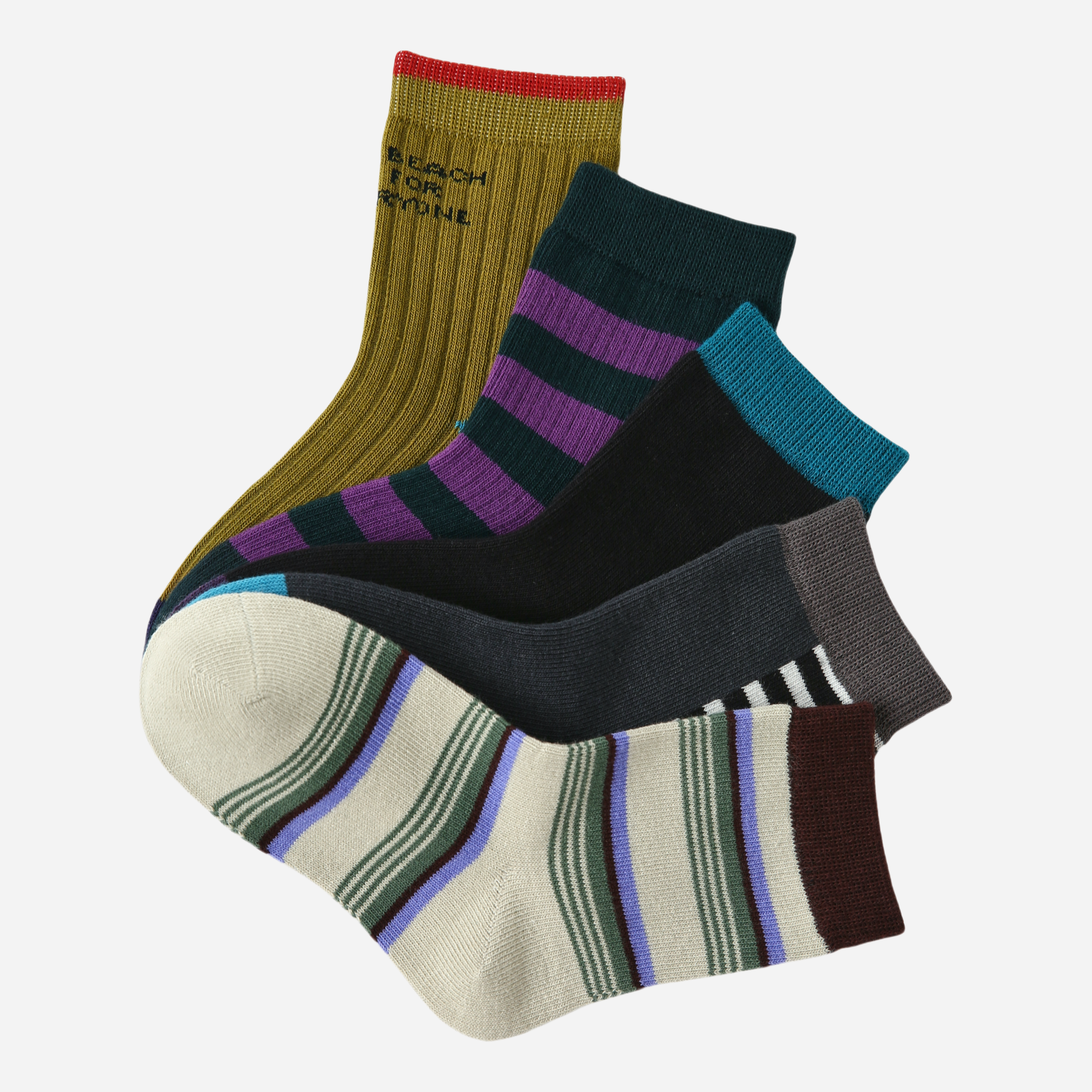 Kids' Nocturnal Forest Rib-5 Pack