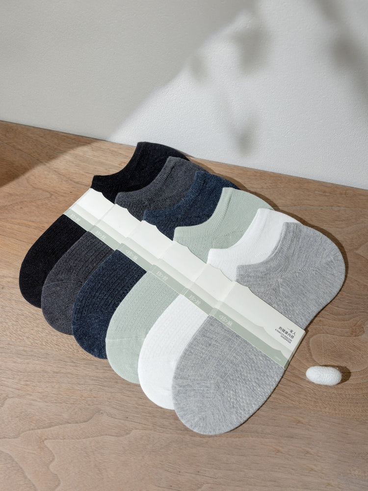 Men's Silk-Linen No-Show Socks-1 Pack