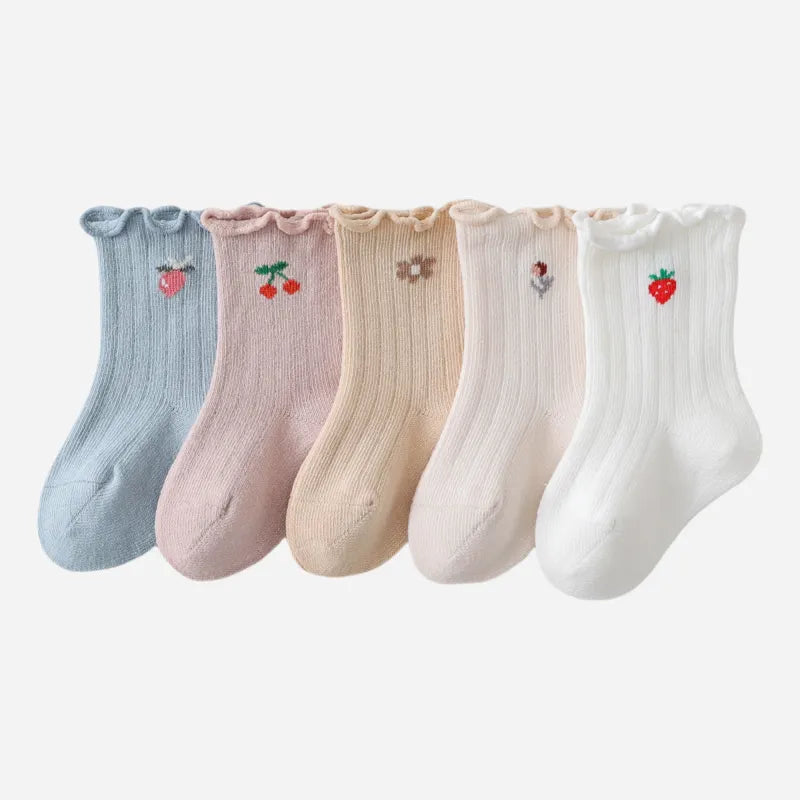 Babies Berry Cute Crew Socks-3 Pairs
