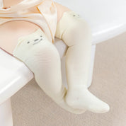 Baby’s Pastel Pals' 3D Ear & Minimalist Face Knee-High