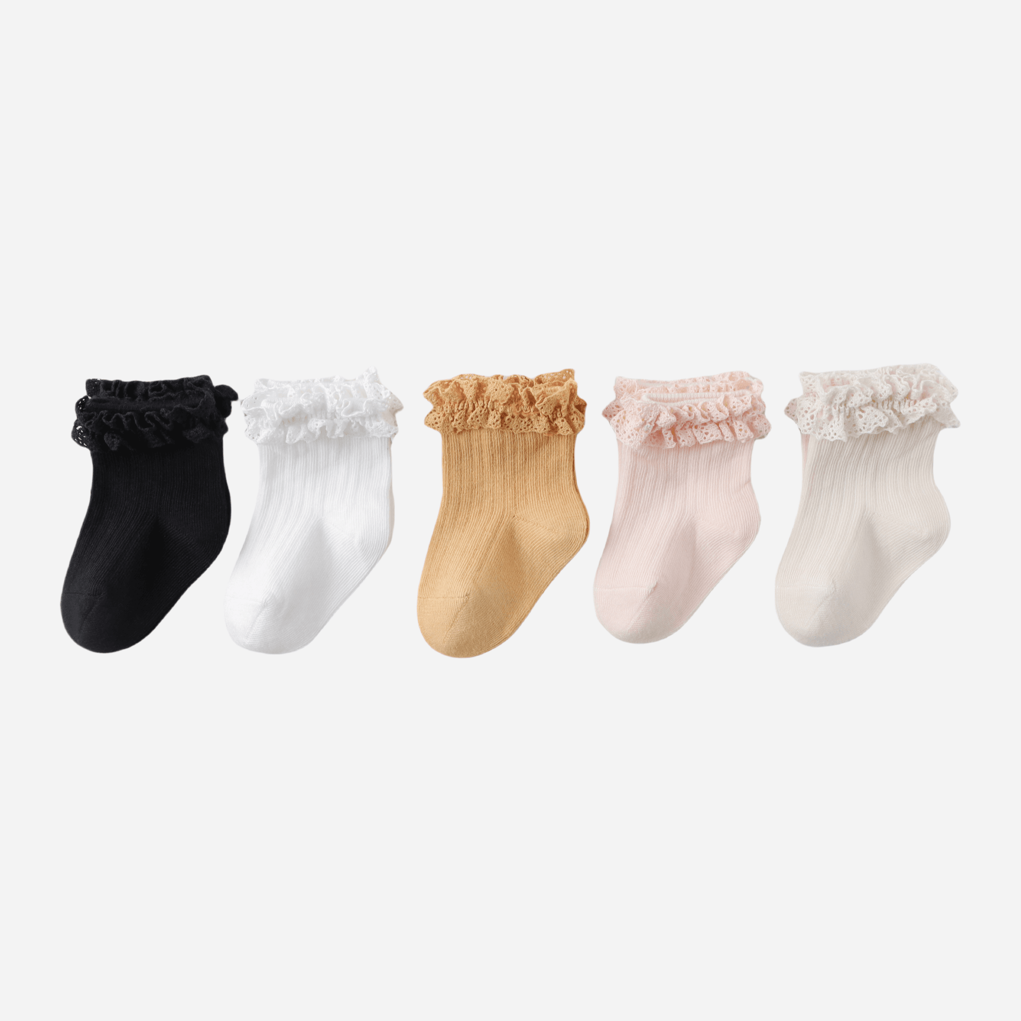 Babies Petal Cuff Ankle Socks-3 pack - Weavasocks