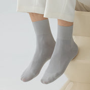Men's 99% Supima® Cotton Silk-Touch Quarter Socks - product photo showing soft cotton comfort