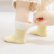 Baby’s Snowy Day' Fuzzy Chenille Cuff Boot Socks