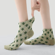 Vintage Floral Embossed Ankle Socks 3-Pack - sock set showing soft cotton comfort