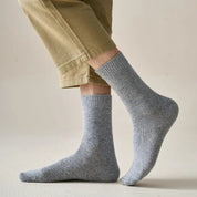 Men's Heathered Merino Wool Crew Socks