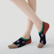 Women's Designer Jacquard No-Show Socks (5-Pack) - sock set showing secure grip comfort