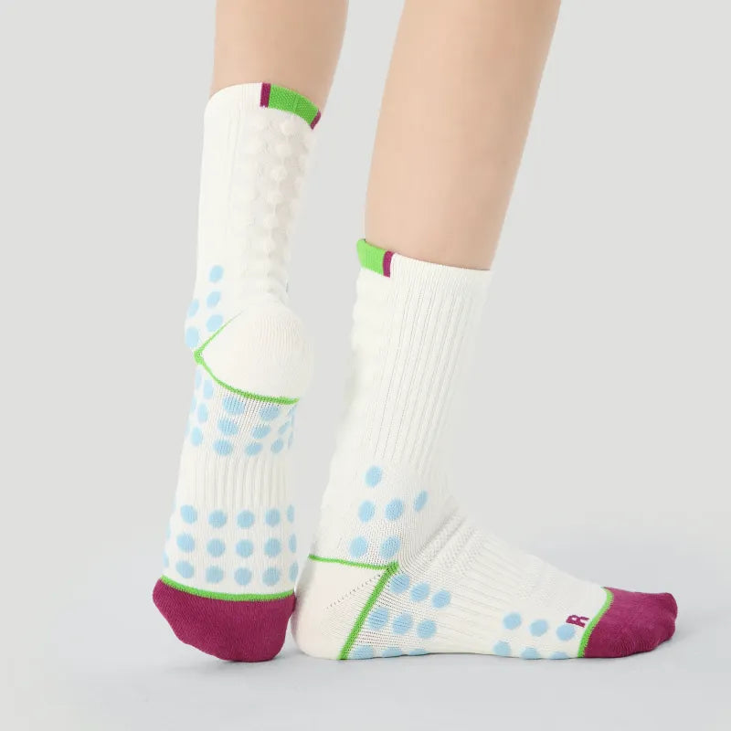 Cushioned Crew Socks - White