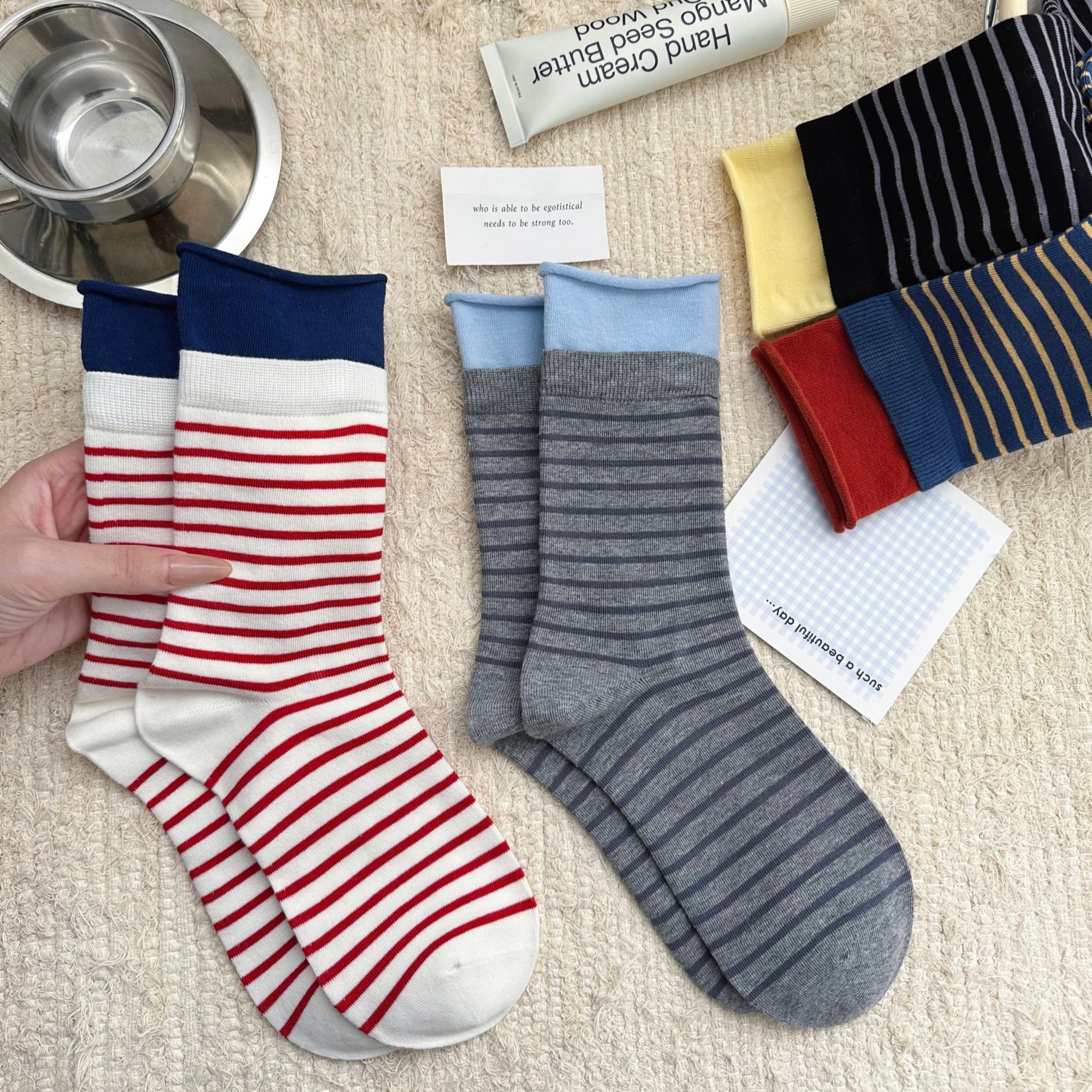 Women's Varsity Stripe Athleisure Socks - Single Pair