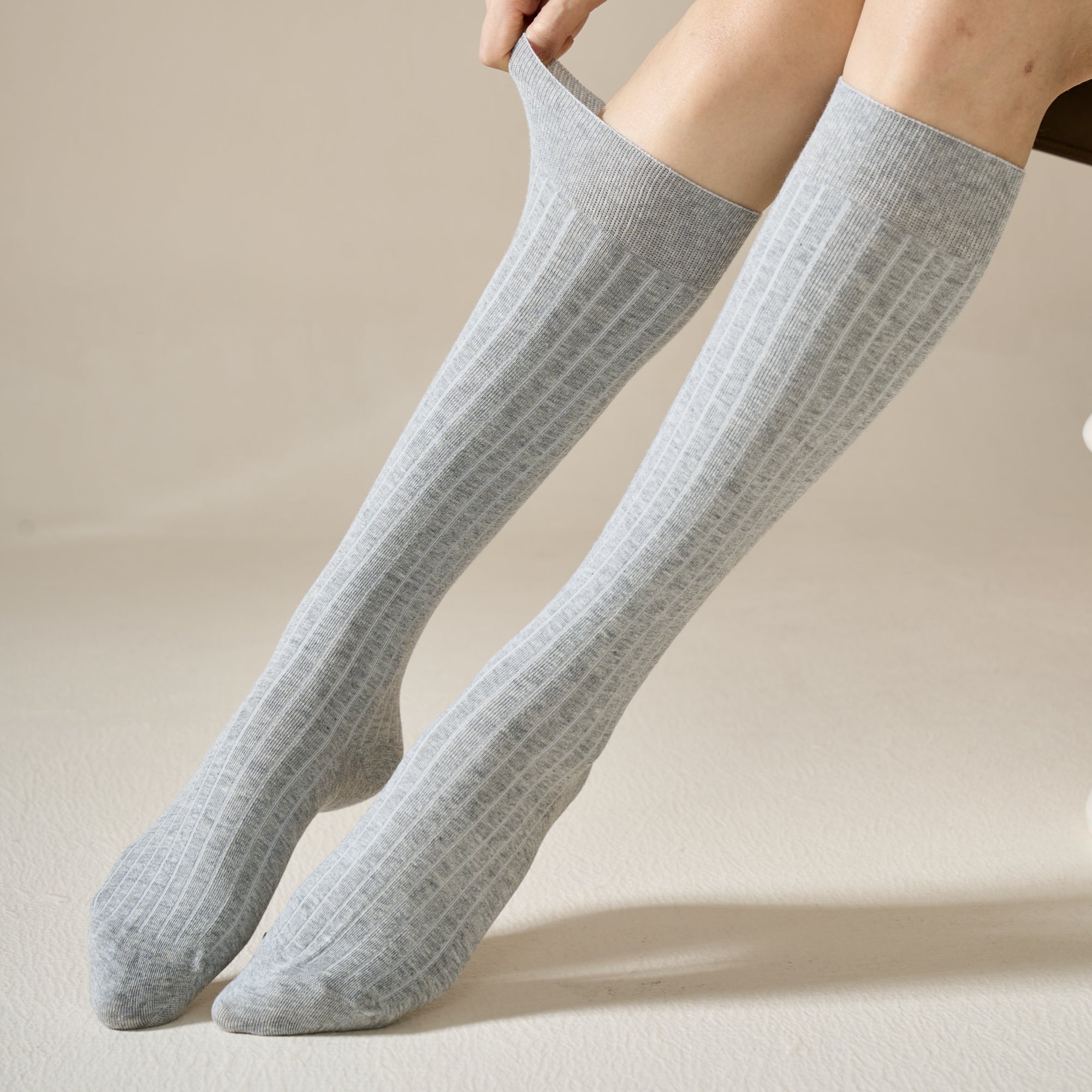 Women's Classic Ribbed Knee-High Socks - Single Pair