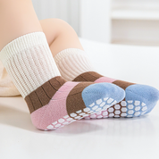 Baby & Toddler Retro Colorblock Stripe Non-Slip Socks 3-Pack - sock set showing secure grip comfort