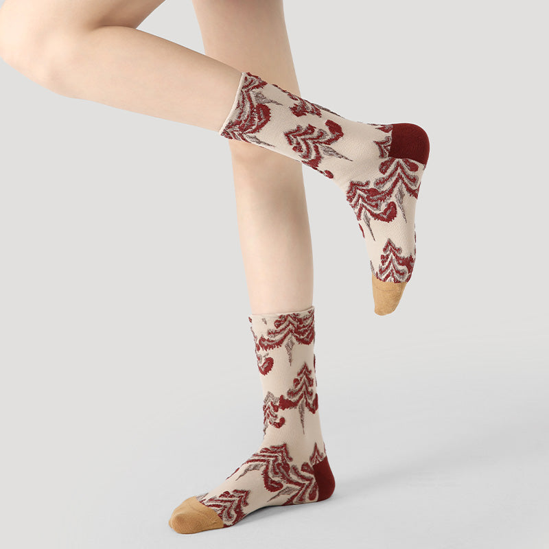Women's Eclectic Texture Crew Socks - 3 pairs